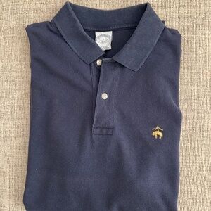 Brooks Brothers, Polo Shirt, Navy Blue,, Large, Slim, 100% Cotton